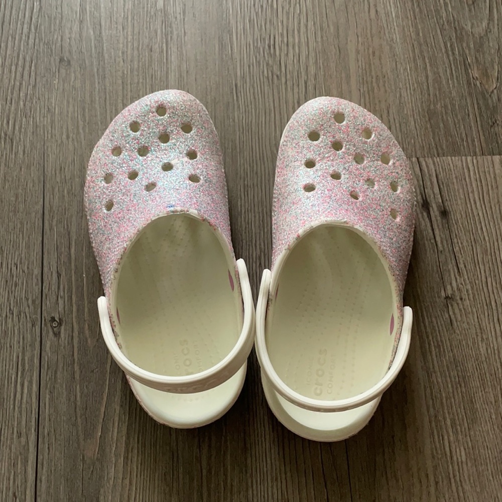 Girls glitter crocs